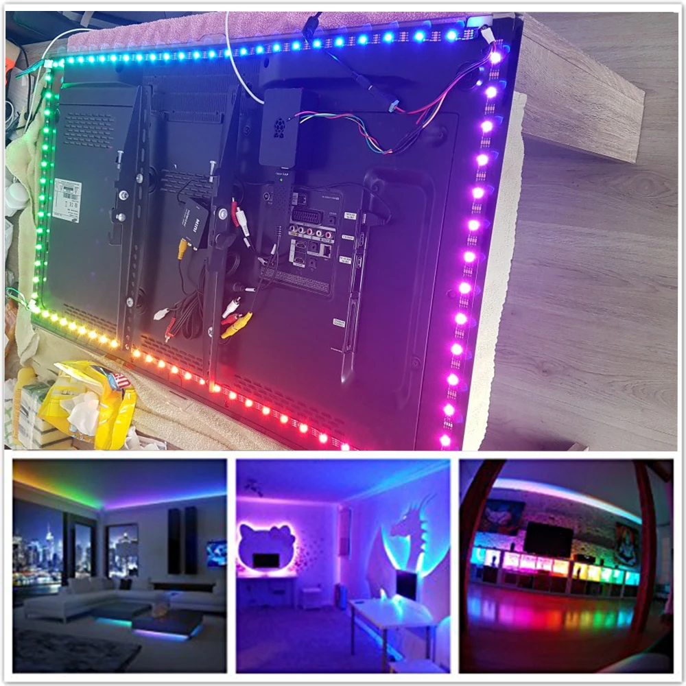 APA102 SK9822 умный светодиодный пиксель полосы 30/60/144 светодиодный s/Пиксели/м APA102C 5050 smd RGB Светодиодные ленты данных и часы отдельно синхро-адаптер длиной 1 м/5 м