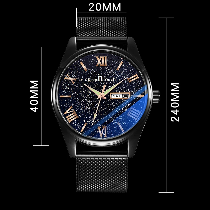 KEEP In Touch Топ Роскошный бренд мужские деловые часы водонепроницаемые аналоговые