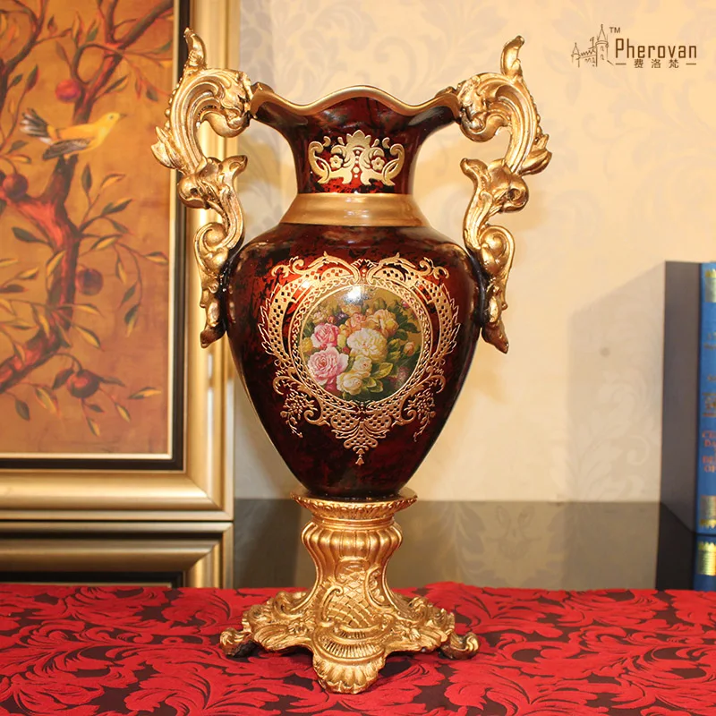 Mihou Rui Европейская керамическая ваза Европейский пол для гостиной специальное