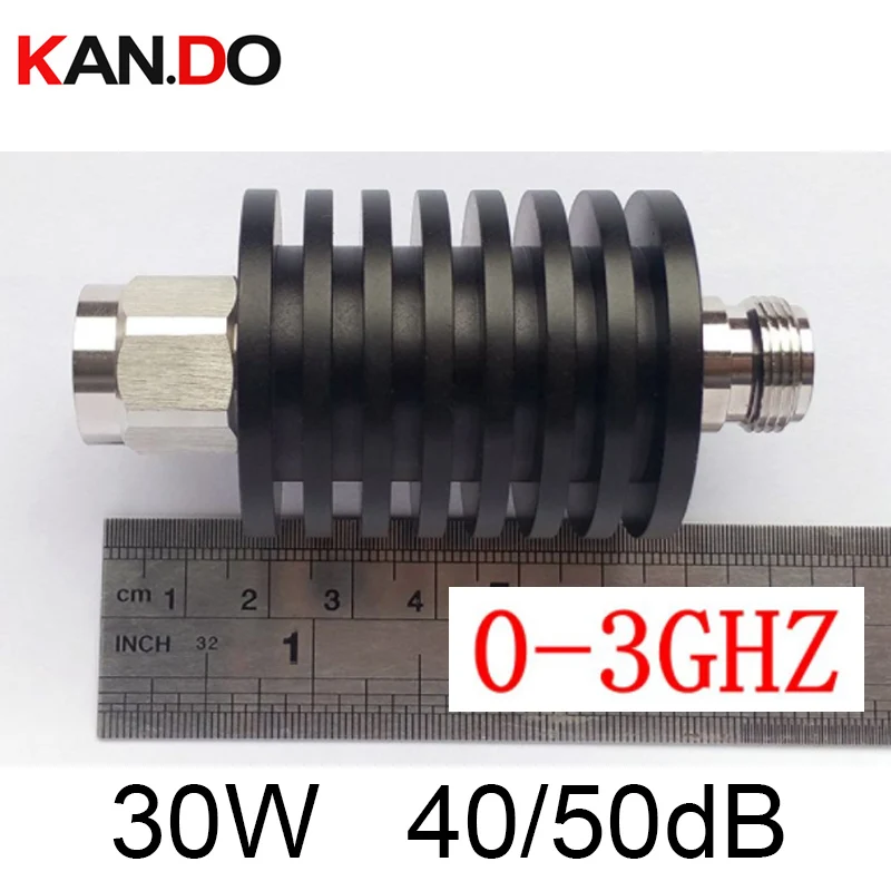 

30W RF Attenuator DC-3Ghz 40/50DB Option Attenuation Feeder Connector COAXIAL Jack 30W Power Attenuater Telecom Parts