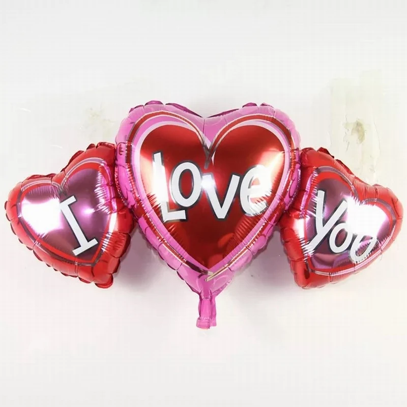 

2 Sizes Baloon Big I Love You ang Happy Day Balloons Party Decoration Heart Engagement Anniversary Weddings Valentine Balloons