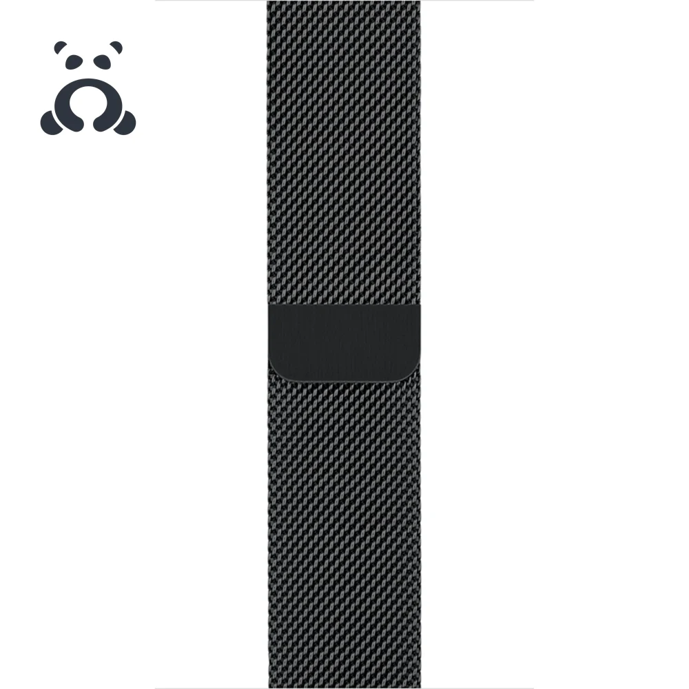 Black Lebanda Milanese loop band для Apple Watch Series 4 5 3 2 ремешок для iwatch нержавеющая сталь Магнитная Регулируемая пряжка адаптер - Цвет ремешка: Black