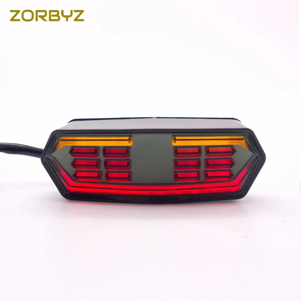 ZORBYZ мотоцикл черный светодиодный задний тормоз поворотные сигналы светильник