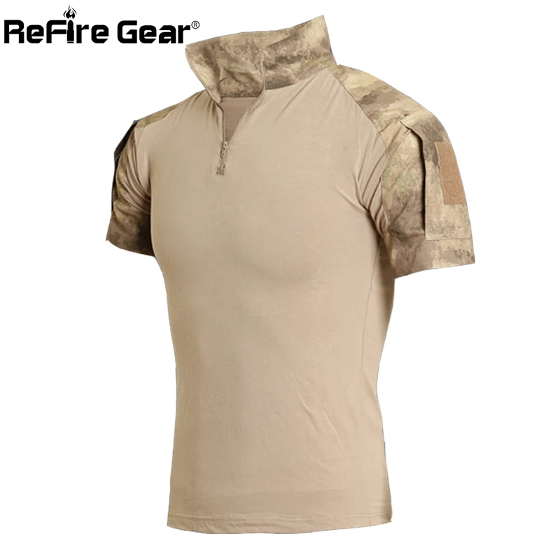 Рубашка поло ReFire Gear Мужская камуфляжная армейская Боевая тактическая в стиле