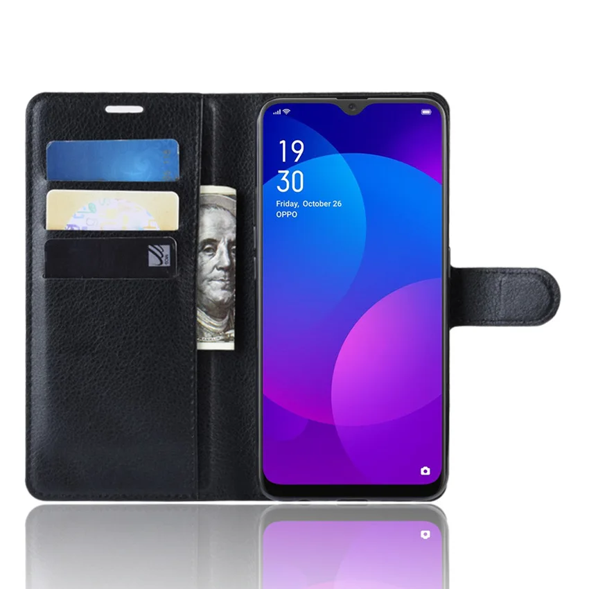 Для OPPO F11 Чехол кожаный флип чехол для телефона Высокое качество подставка чехлы s
