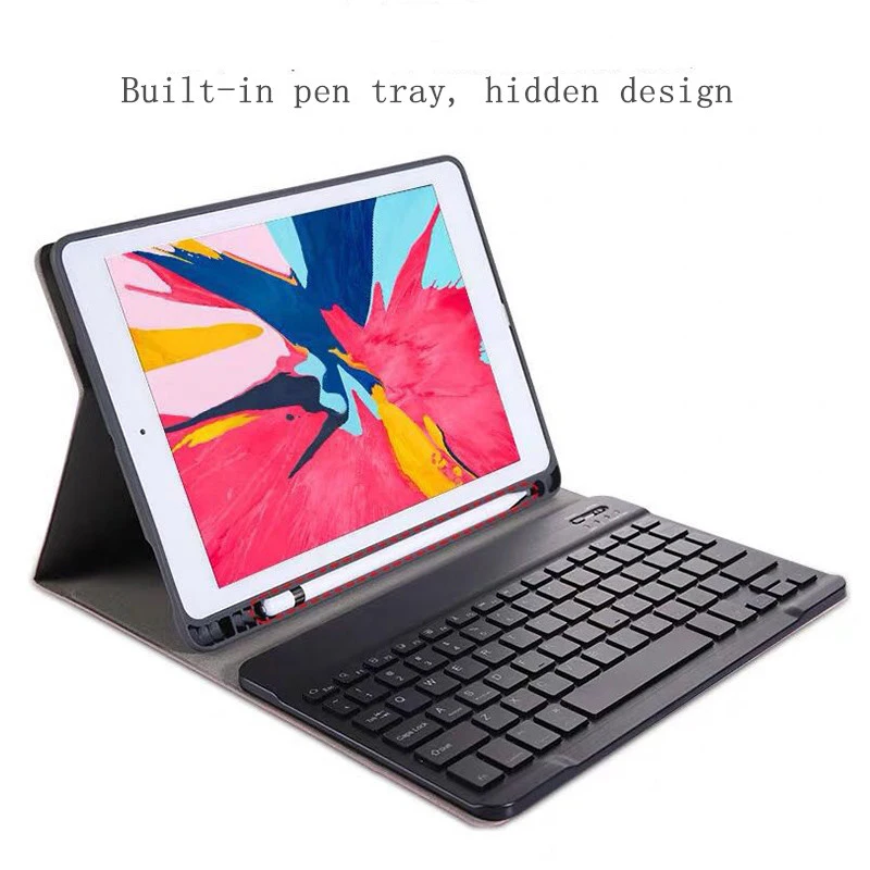 Bluetooth клавиатура чехол для iPad 9,7 Крышка для iPad 9,7 /Pro 9,7/Air2/Air универсальная версия с 7 цветами подсветки