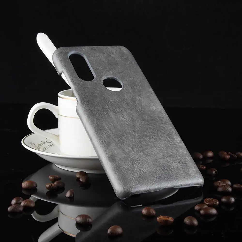 gray Чехол для телефона из искусственной кожи с узором Личи в стиле ретро для Motorola One Vision MOTO ONE POWER для MOTO P40 Z4 PLAY Z3 PLAY P30PLAY P30 NOTE - Цвет: gray