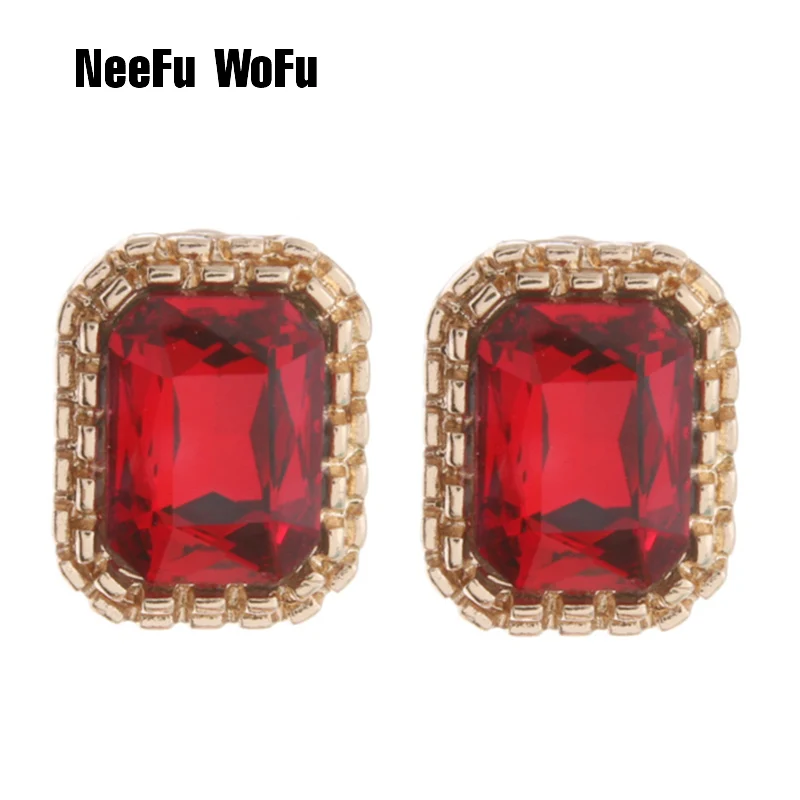 NeeFu WoFu Висячие серьги из смолы большие с клевером брендовые аксессуары подарок