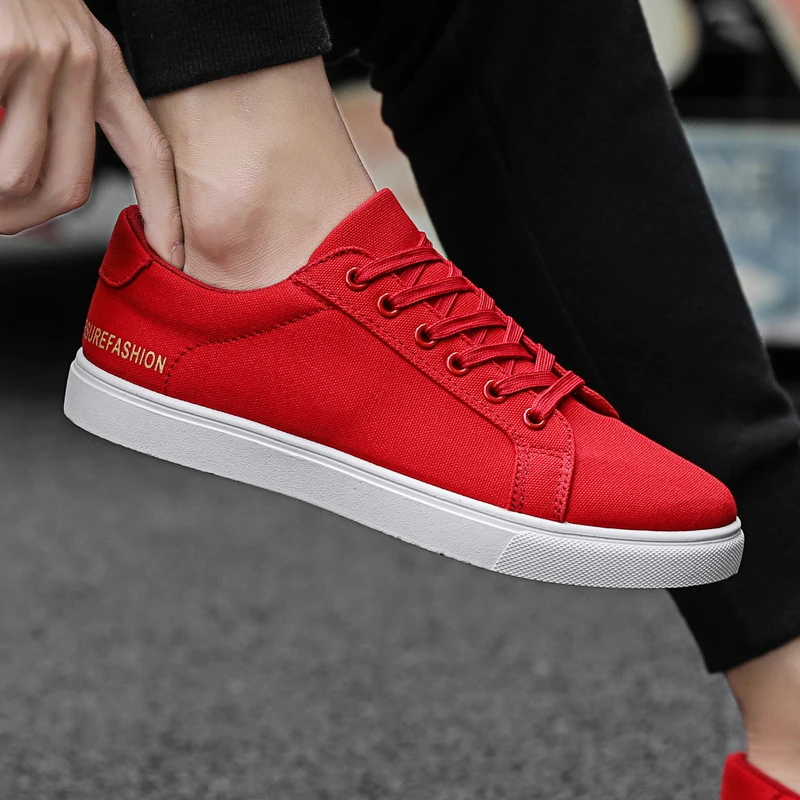 WOLF WHO New Arrivals Men Canvas Casual Shoes Male Lace Up Black Sneakers Comfortable lightweight Shoes buty meskie X-029