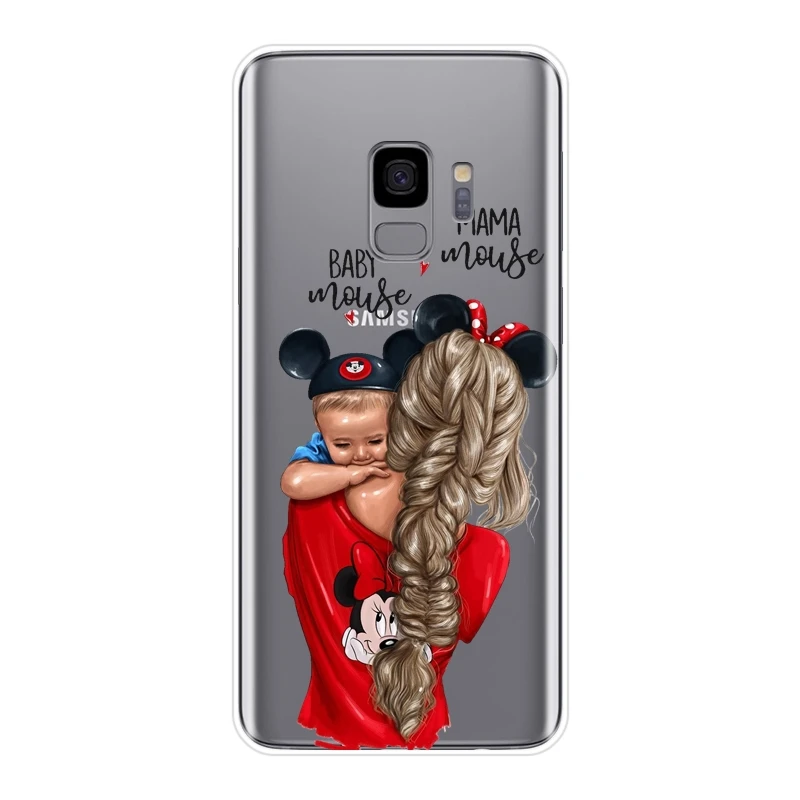 Детская, женская, мама, задняя крышка для samsung Galaxy Note 4, 5, 8, 9, мягкий чехол для телефона, силиконовый чехол для samsung Galaxy S8, S9 Plus, S5, S6, S7 Edge