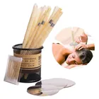 Очиститель для ушей из Индианы, свеча с ароматом Hopi, 10 шт., съемник воска, рог, вкладыш для ушей, круглый поднос для ароматерапии, Ушная свеча