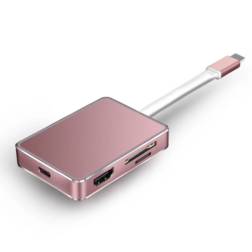 

USB C к HDMI адаптер 4K 60Hz 7 в 1 концентратор USB Type C с Thunderbolt 3 PD зарядка, 4K HDMI, USB3.0/USB2.0 слот, TF/SD карта