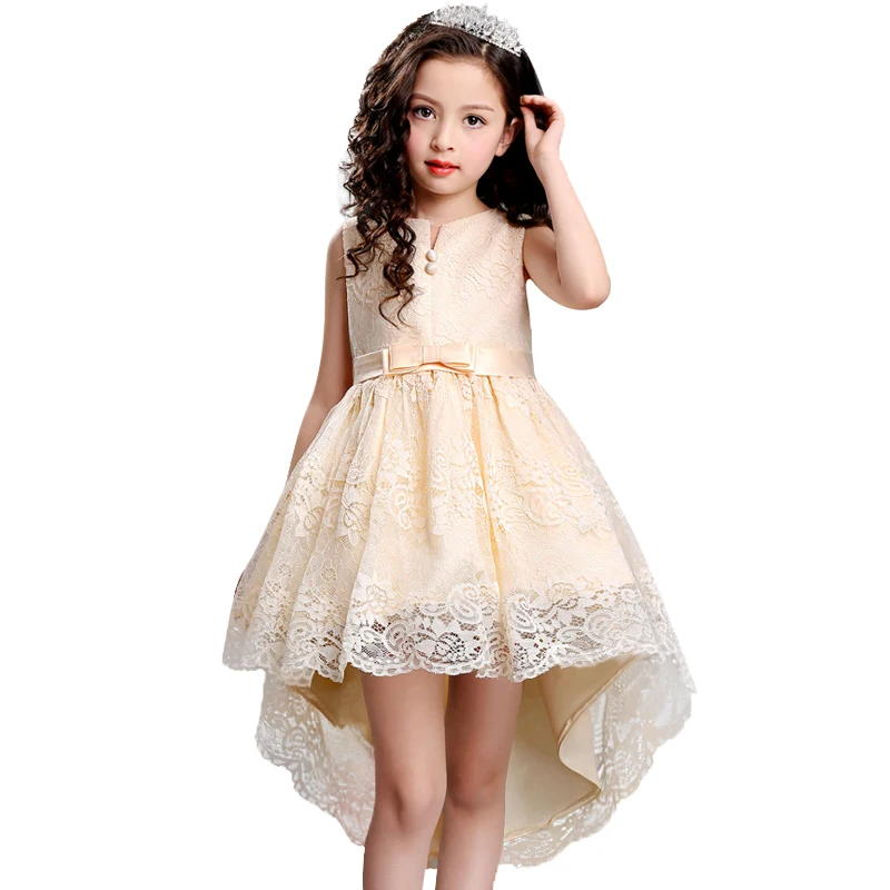 mitun Girl Dress Lace Mopping the floor Children Kids Dresses For Girls Birthday Outfits Evening Party Formal Wear | Детская одежда и