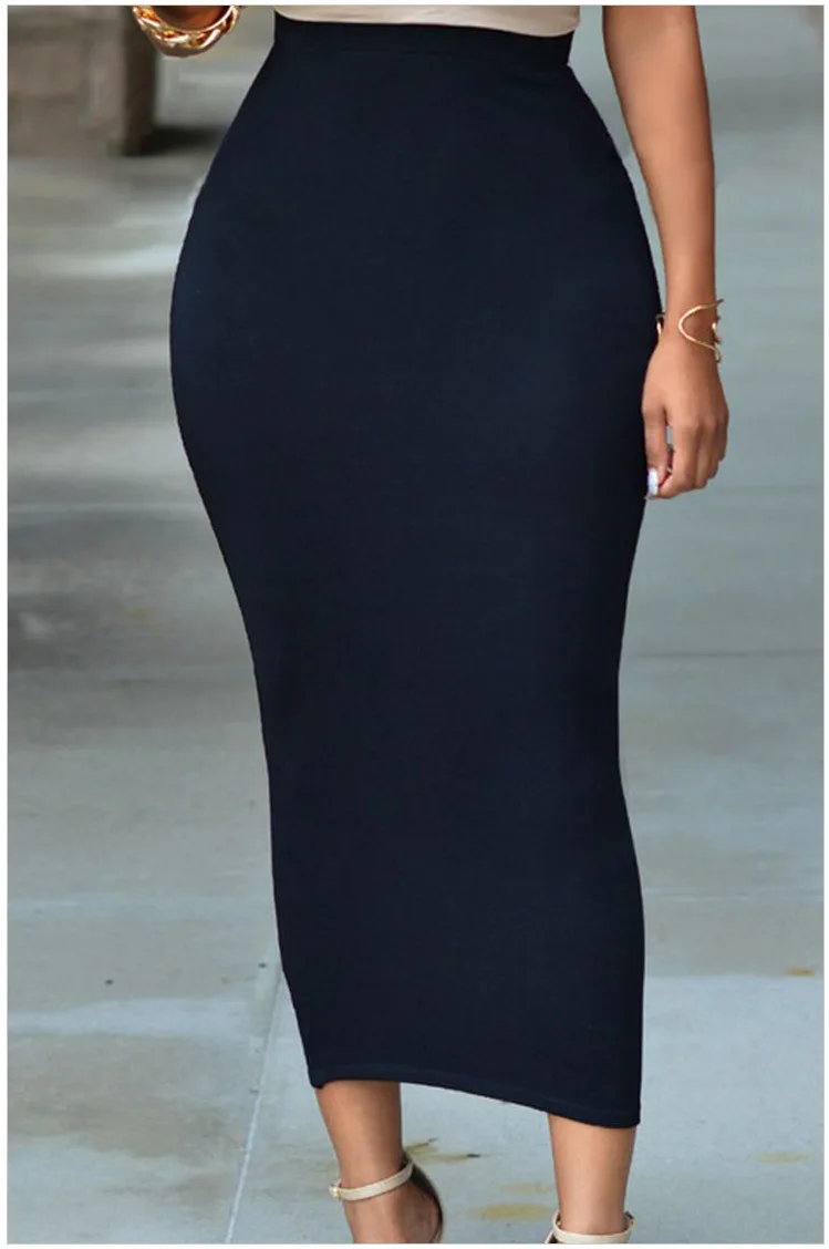 Женские облегающие Макси юбки с высокой талией сексуальная облегающая длинная