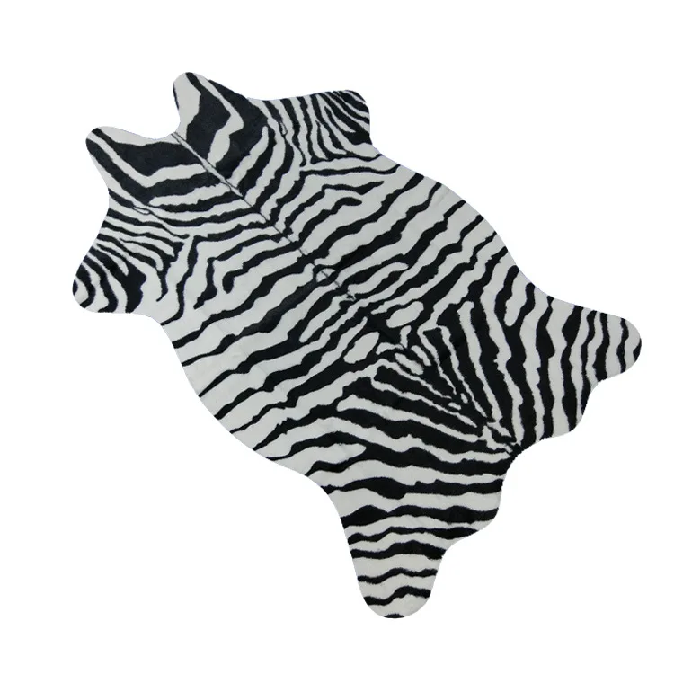 Imitation Animal Skin Rug 140*160cm Non-slip Cow Zebra Striped Area Rugs and Mat For Home Living Room Bedroom Floor | Дом и сад