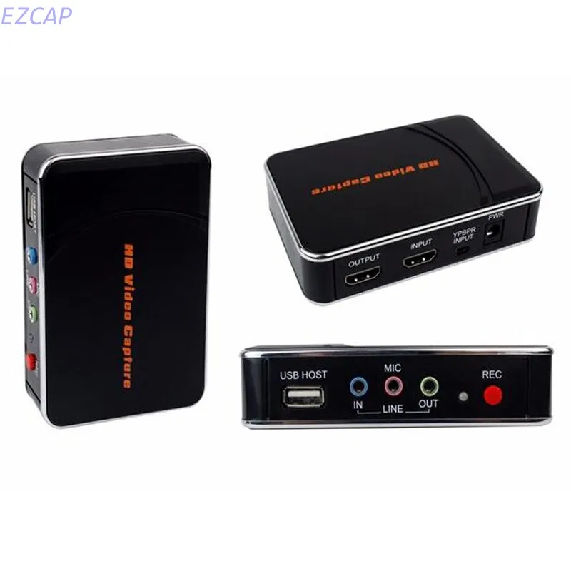 HDMI аудио видео игра захват коробка рекордер YPbPr один clink запись в USB флэш для xbox