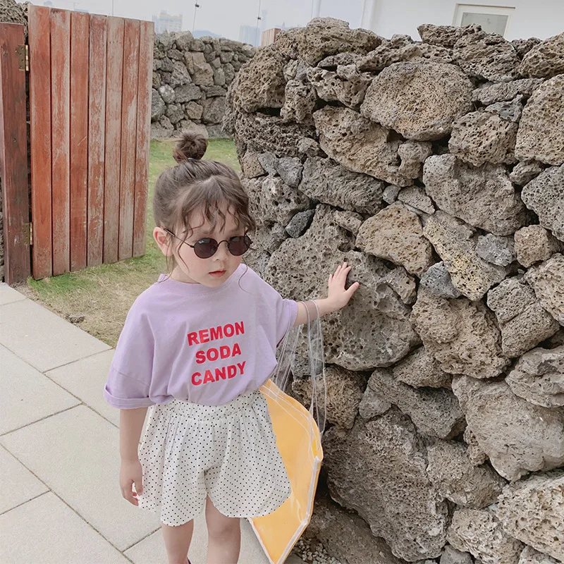 Летние милые свободные штаны в горошек для маленьких девочек 1 6 лет детские