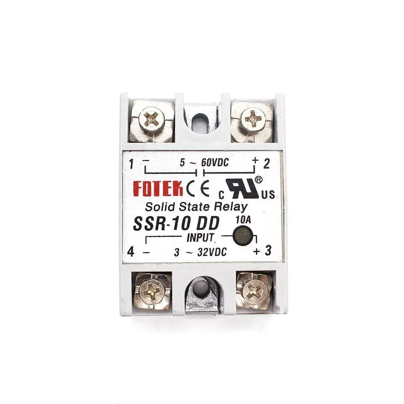 Твердотельные реле 12v 24v SSR-10DD SSR-25DD SSR-40DD 10A 25A 40A 3-32 В постоянного тока до 5-60V DC полупроводниковое реле 10DD 25DD 40DD реле Питание