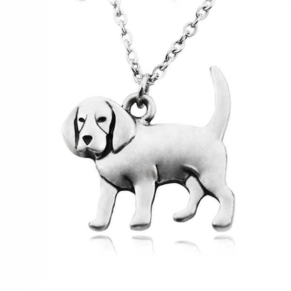 Right Necklace Футболка с принтом милый Бигль и Coonhound кулоны в форме собаки подвеска Цепочки и ожерелья s Boho Нержавеющая сталь цепи ожерелье в виде животного для Для женщин домашнее животное для девочки ювелирные изделия - Окраска металла: Right Necklace