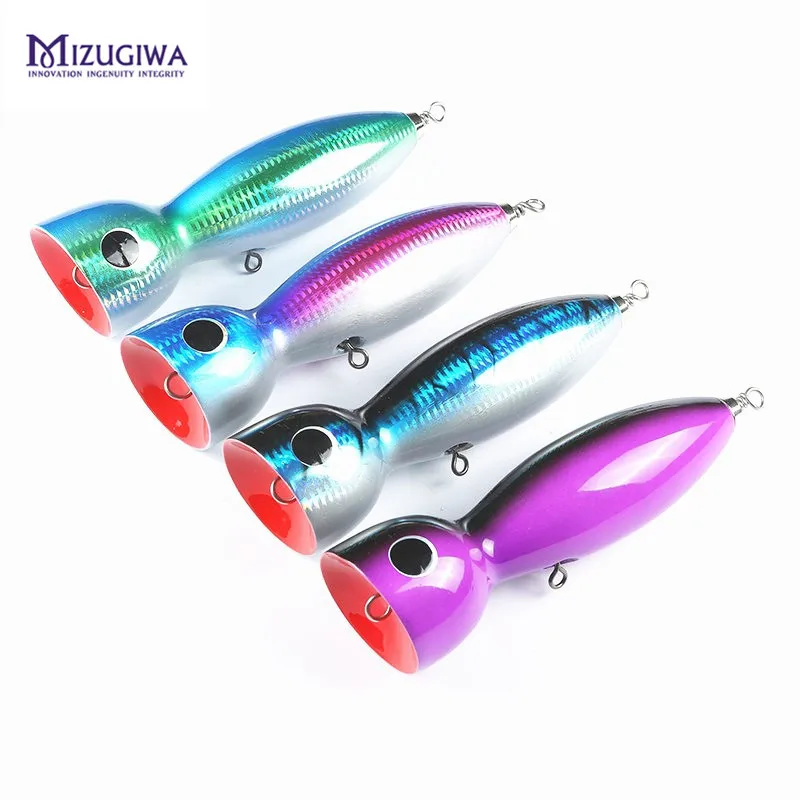 MIZUGIWA лодка приманка поппер для рыбалки морская большая игра Topwater GT9 ручной работы