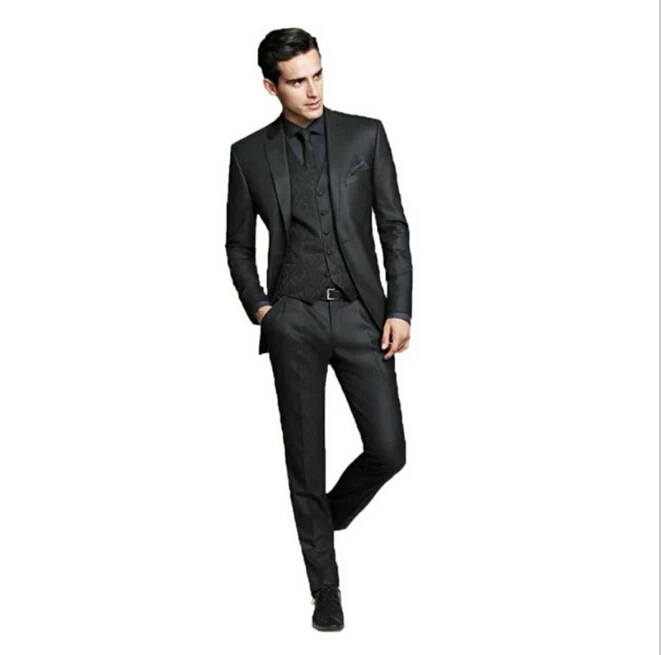 2017 новое поступление мужские светло-серые костюмы Модный деловой костюм мужской