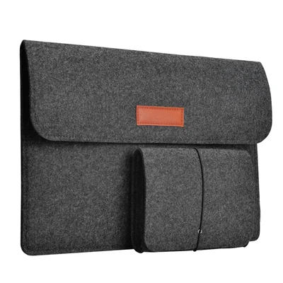 black sets Шерстяной войлочный рукав сумка для ноутбука для Macbook Pro 13 retina 11 12 14 15 чехол для Xiaomi Air 12,5 13,3 15,6 поверхность ноутбука 13,5 крышка - Цвет: black sets
