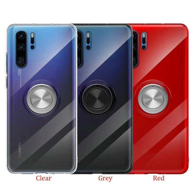 1 шт. для huawei P30 Pro P30 Lite P30 вращающийся магнитный автомобильный держатель противоударный Прозрачный чехол для huawei P20 Pro P20 Lite Nova 3E