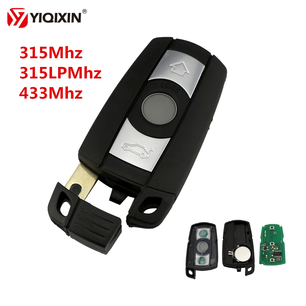 Дистанционный смарт ключ YIQIXIN 315/315LP/433/868 МГц 3 кнопки для BMW CAS3 X1 X6 Z4 1/3/5/7 Series ID46 PCF7945