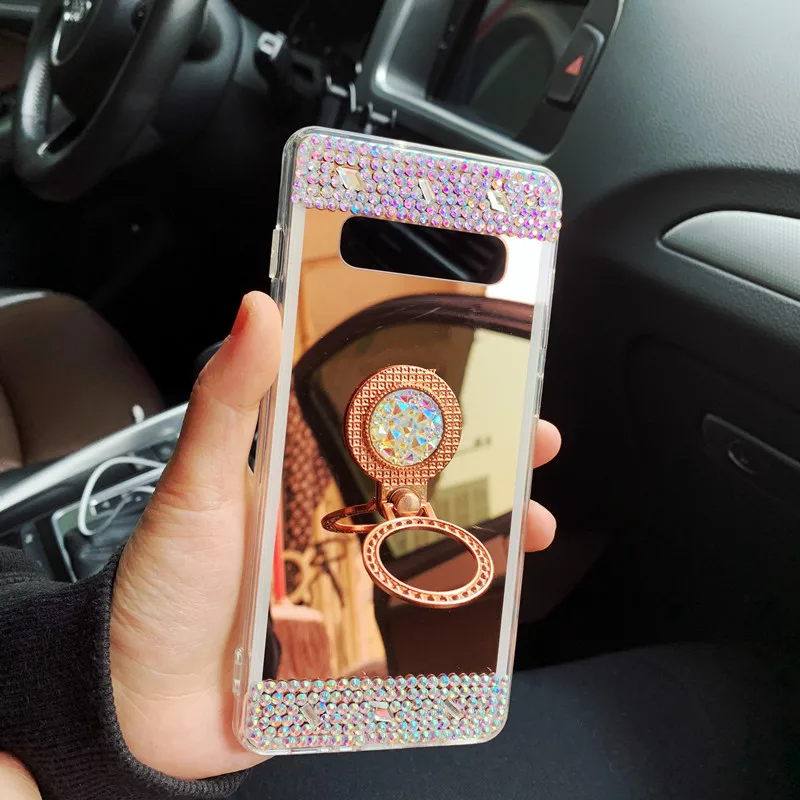 Держатель 3D зеркальный чехол для Samsung Galaxy Note 9 8 5 4 S10E S10 S9 S8 Plus J2 Pro A6 A7 A9 A8 2018 A3 A5 J3 J5 J7