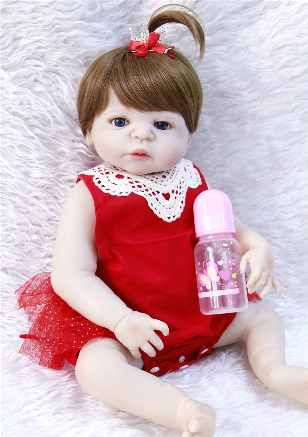 Кукла reborn 23 дюйма силиконовая Реалистичная для новорожденных|reborn girl|reborn baby