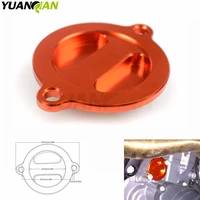 motorcycle accessories motorcycle aluminum cnc orange cover engine oil filter cover cap for 125200390