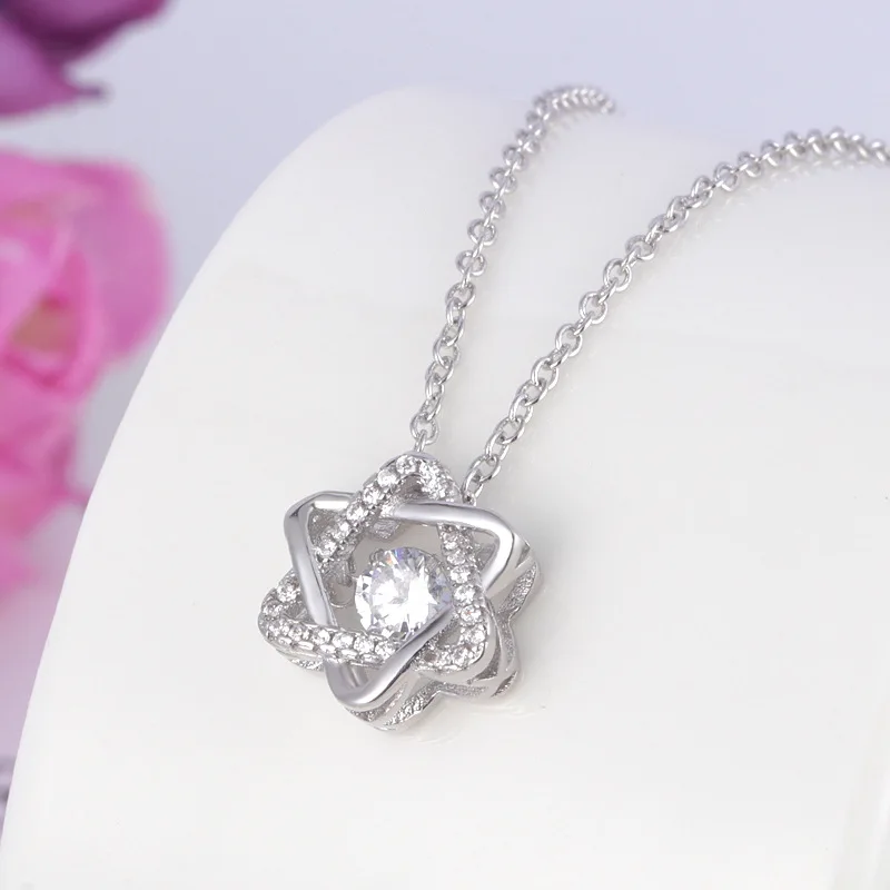 Boho 925 пробы Серебряное ожерелье Давида звезды для женщин массивные ювелирные изделия колье ожерелье