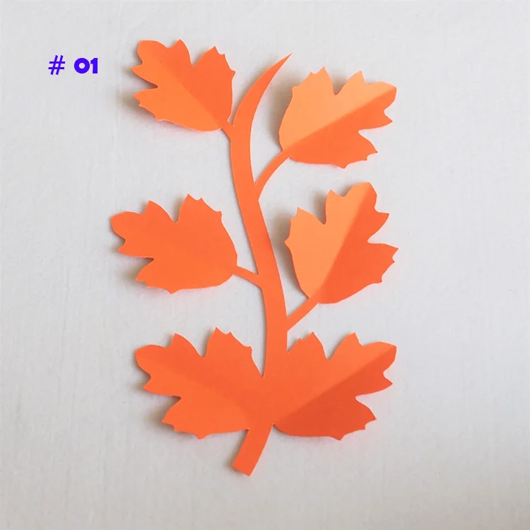 No 1 DIY Искусственные цветы Leave Fleurs Artificielles фон совпадающие листья гигантские бумажные листья Свадебная вечеринка Декор детский душ - Цвет: No 1