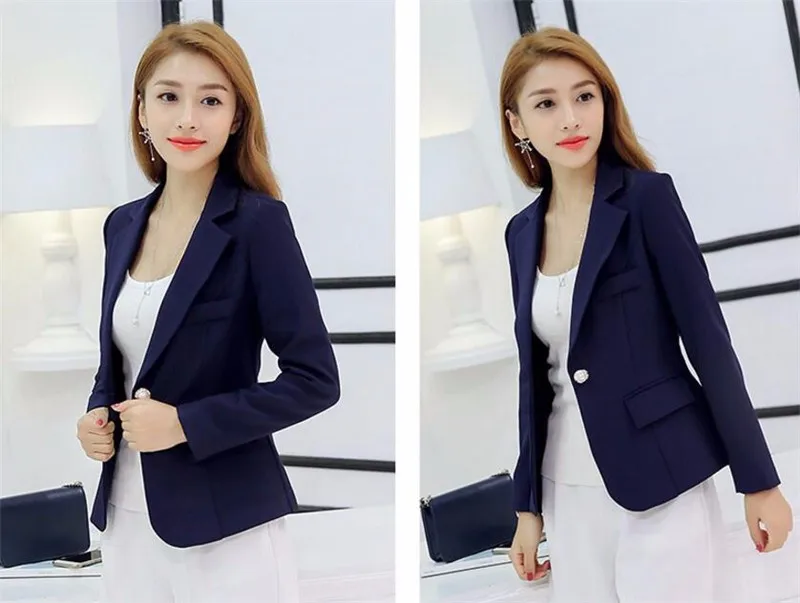 Женские блейзеры новинка 2016 модный Блейзер на одной пуговице женский костюм