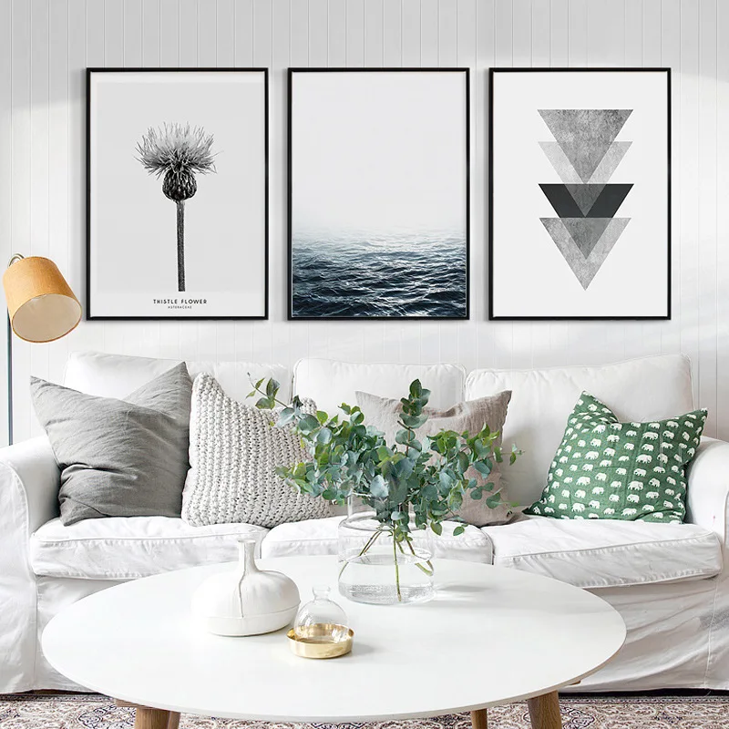 

Современная Минималистичная Настенная роспись HAOCHU, скандинавский пейзаж, декоративная абстрактная картина с буквами для спальни, гостиной...