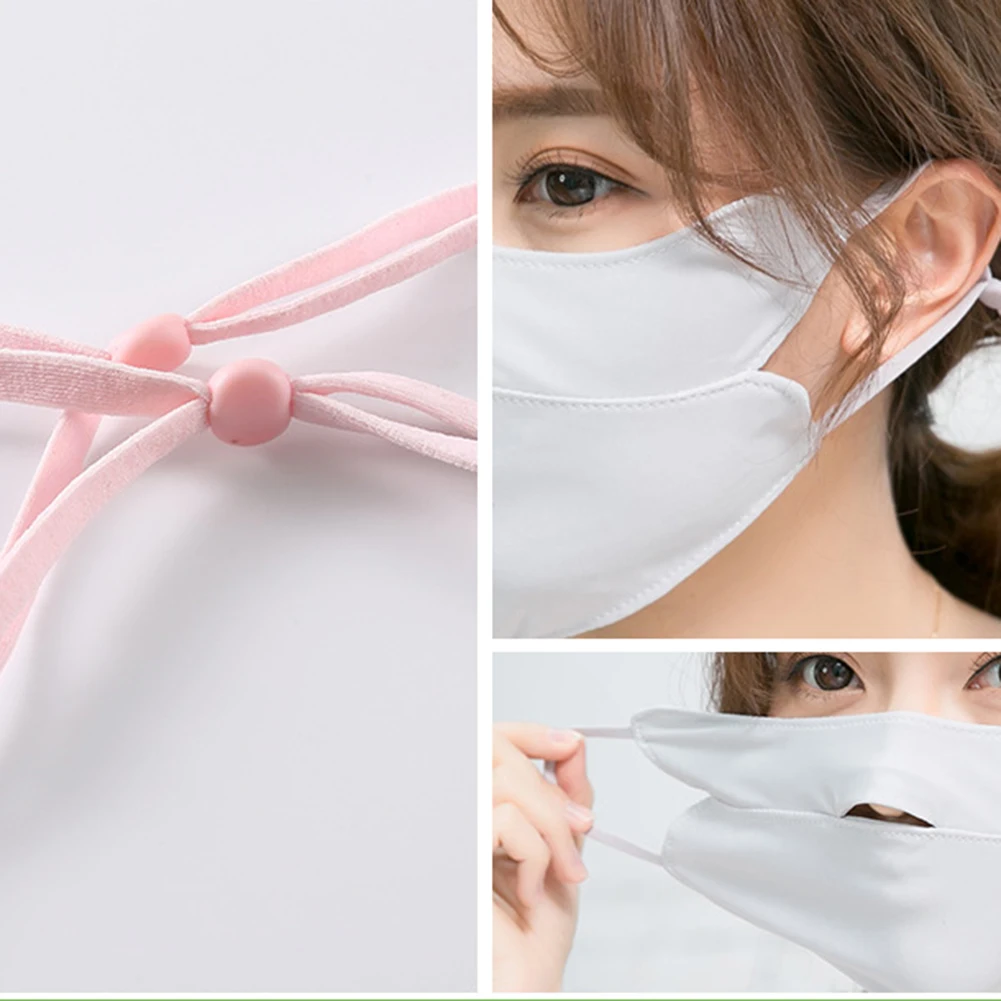 2020 летний ледяной шелк солнцезащитный крем открытым носом рот маска для