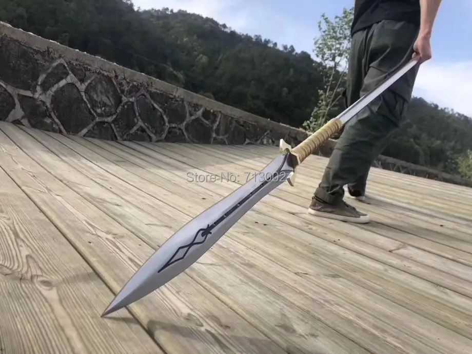 Ручная работа китайский Wushu Broadsword острый Щука сложенный 57-60HRC стальной меч сплав