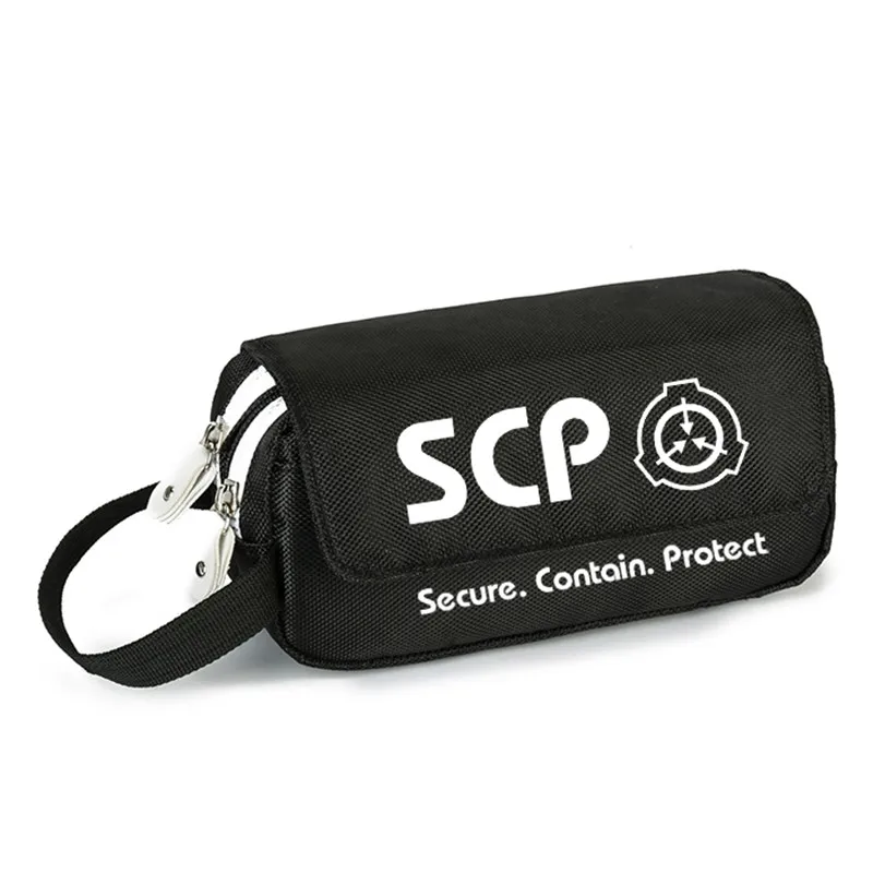 1 SCP Foundation пеналы для девочек, защищенные, защищают маленькие школьные сумки, холщовая большая сумка для карандашей, органайзер для косметики - Цвет: 1