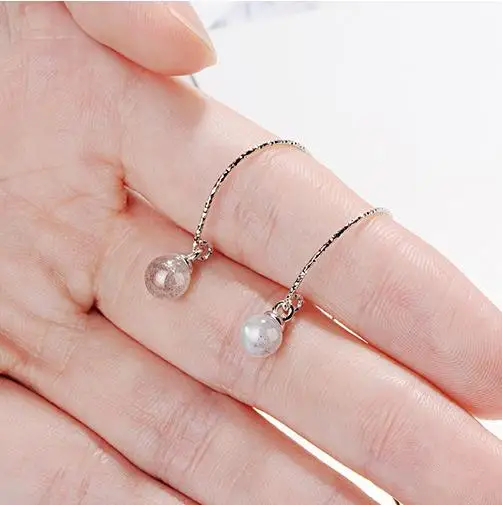 TJP Cute Crystal Ball Drop Earrings For Women Jewelry Charm Silver Plated Lady Birthday Party Accessories Girl | Украшения и