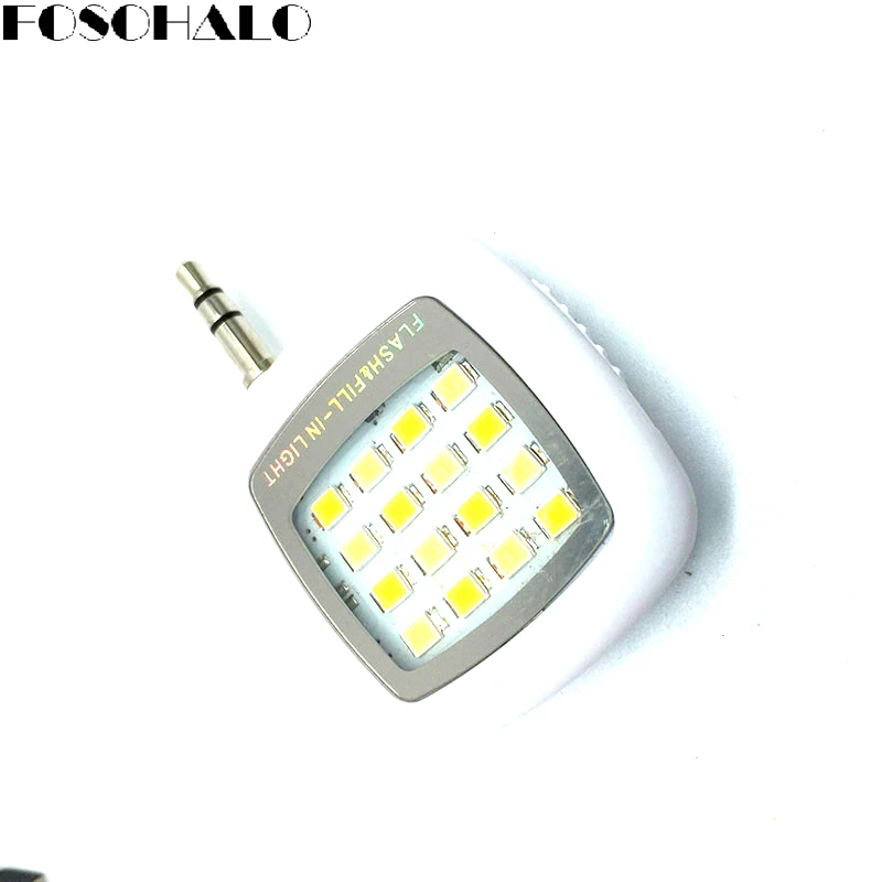 FOSOHALO 1pcs Mini Sync Flashlight 16 LED Lights Mobile Phone Selfie Light Adjustable Fill light For iPhone Samsung xiaomi | Электроника