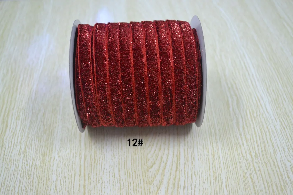 Новое поступление 3/8 ''(10 мм) Красная Блестящая бархатная лента 50