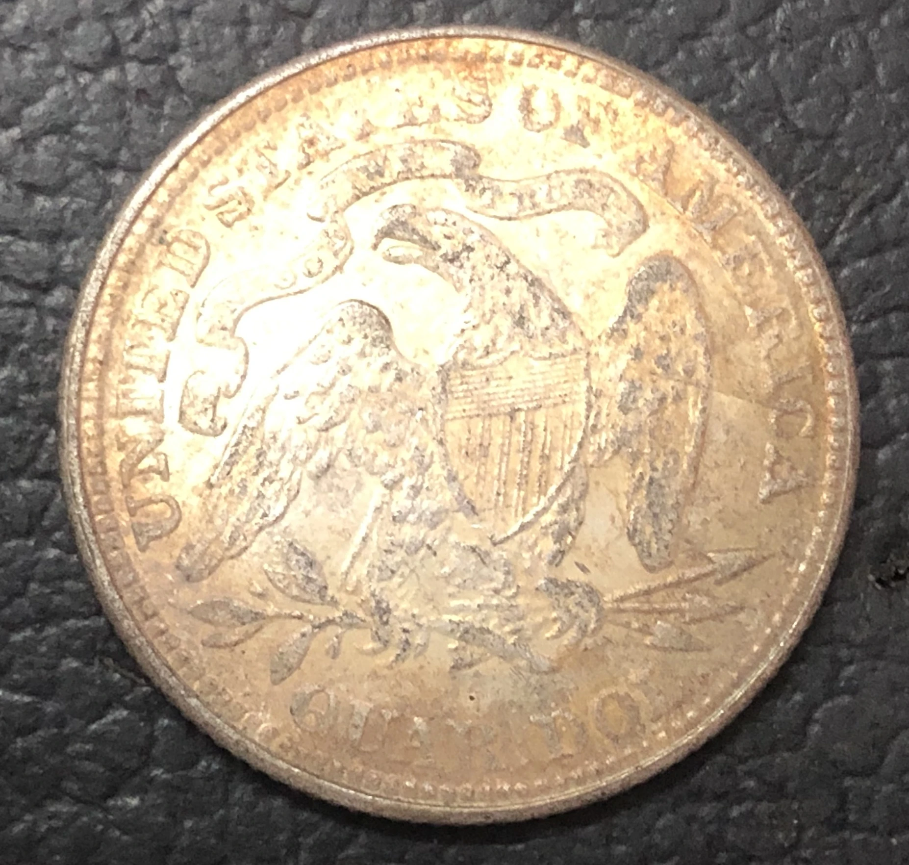 1869 долларов США сидя свободы четверть с девизом на обратной копии монеты|dollar coins