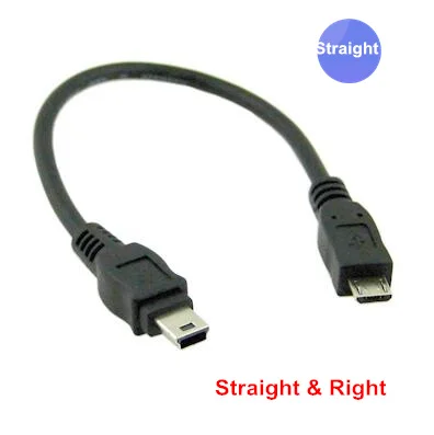 Мини USB разъем 5 контактный прямой и 90 градусов прямоугольный Micro штекер кабель