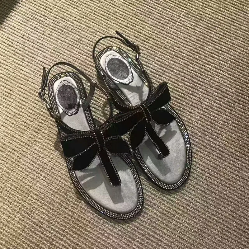 Женские блестящие шлепанцы с бантом бабочкой серебристые сандалии гладиаторы ремешком сзади 2018|Боссоножки