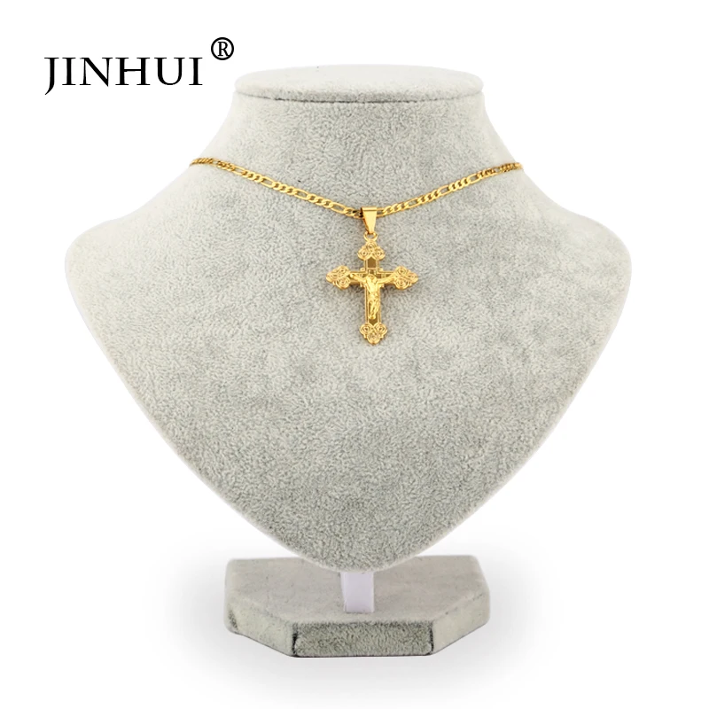 JIN HUI 2019 новые модные ювелирные изделия золотого цвета с распятием Иисуса