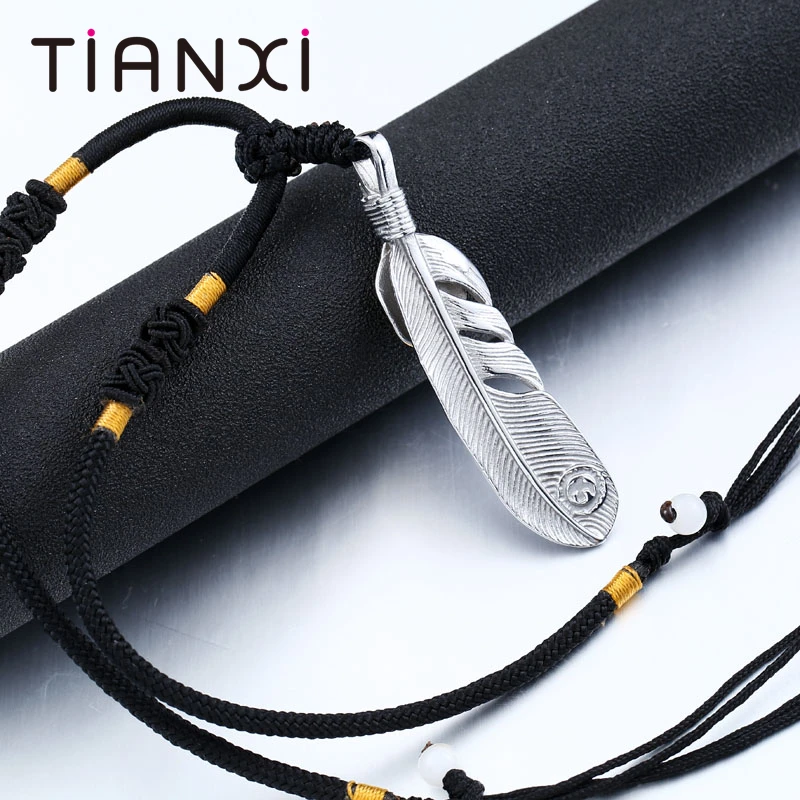 TIANXI Cool Nice части подробно перо кулон Цепочки и ожерелья для мужчины женщины 316L