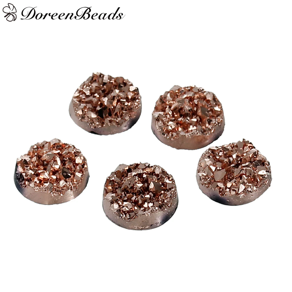 DoreenBeads Drusy/Drusy Смола купольное уплотнение Кабошон Круглые цвета шампанского 12 | Отзывы и видеообзор