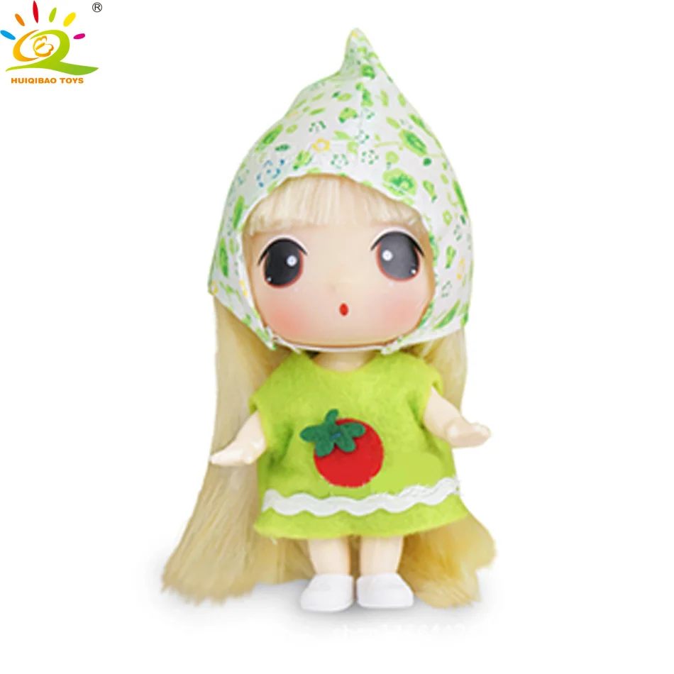 9cm Mini Dressing up Tomatoes clothes Ddung Dolls Korea Fashion Cute Anime Action Figure Princess Children Collection Girls Toys | Игрушки и