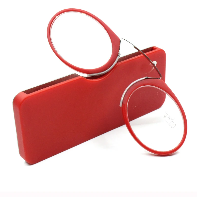 red Zilead, ультралегкие очки для чтения с зажимом для носа, для карт, SOS Pince Nez, оптические очки для дальнозоркости, для мужчин и женщин+ 1,0+ 1,5+ 2,0+ 2,5+ 3,5 - Цвет оправы: red