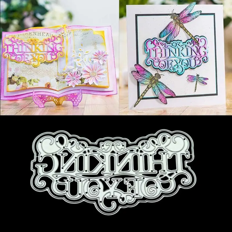 Слова металлические режущие штампы Трафаретный Скрапбукинг фото штамп для